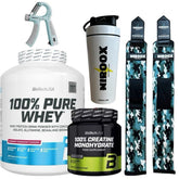 BioTech USA Pure Whey 2270g Creatin Monohydrat 300g Bundle Muskelaufbau Proteinpulver NirooX