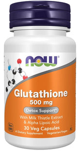 Now Foods Glutathione with Milk Thistle Extract & Alpha Lipoic Acid 500mg 30 ... - NirooX NutritionNirooX Nutrition