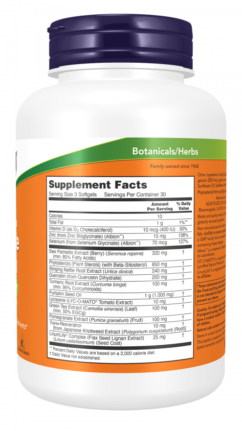 NOW Foods Clinical Strength Prostate Health 90 Softgels klinisch dosierte Prostata-Formel mit Sägepalme Beta-Sitosterin und Lycopin