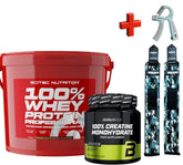 Scitec Nutrition 100% Whey Protein - 4kg + Biotech USA Creatine 300 gr + Bonus - NirooX NutritionNirooX Nutrition