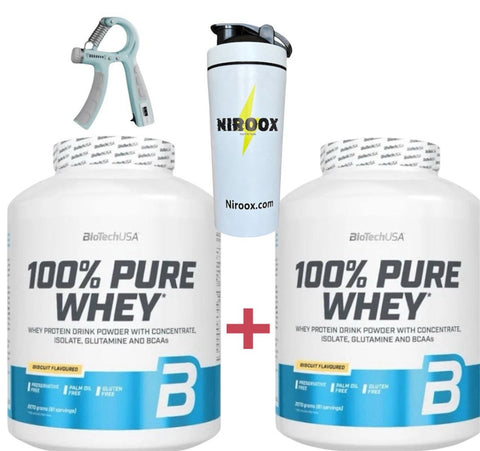 BioTech USA 100% Pure Whey Doppelpack 2x 2270g – Glutenfreies Whey Protein bei NirooX