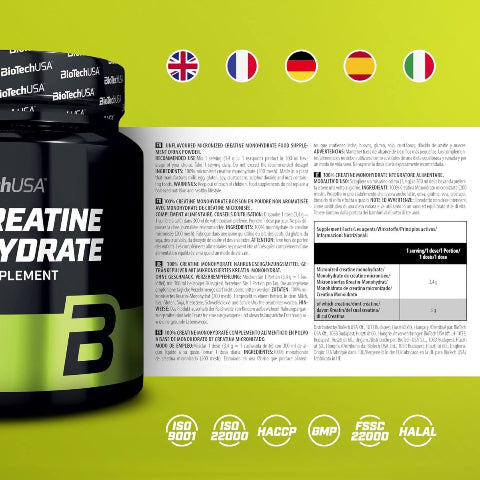 BioTechUSA Protein Power 4000g Soja-Isolat Creatine 300g Bundle Multi-Protein laktosefrei