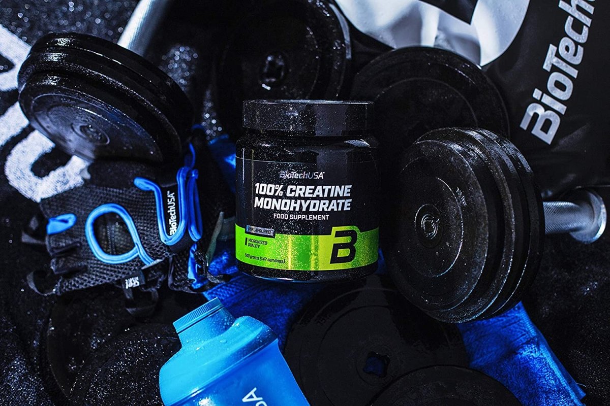 BioTechUSA 100% Micronized Creatine Monohydrate Kreatin Pulver Muskelaufbau