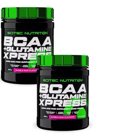 2x Scitec Nutrition BCAA + Glutamine Xpress 300g Doppelpack 600g – BCAAs und Glutamin Aminosäuren für Muskelaufbau und Regeneration