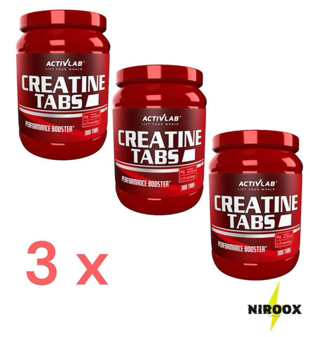 3x Activlab Creatine Tabs 300 Tabletten 900 Tabs Sparpaket Kreatin Monohydrat Muskelaufbau NirooX