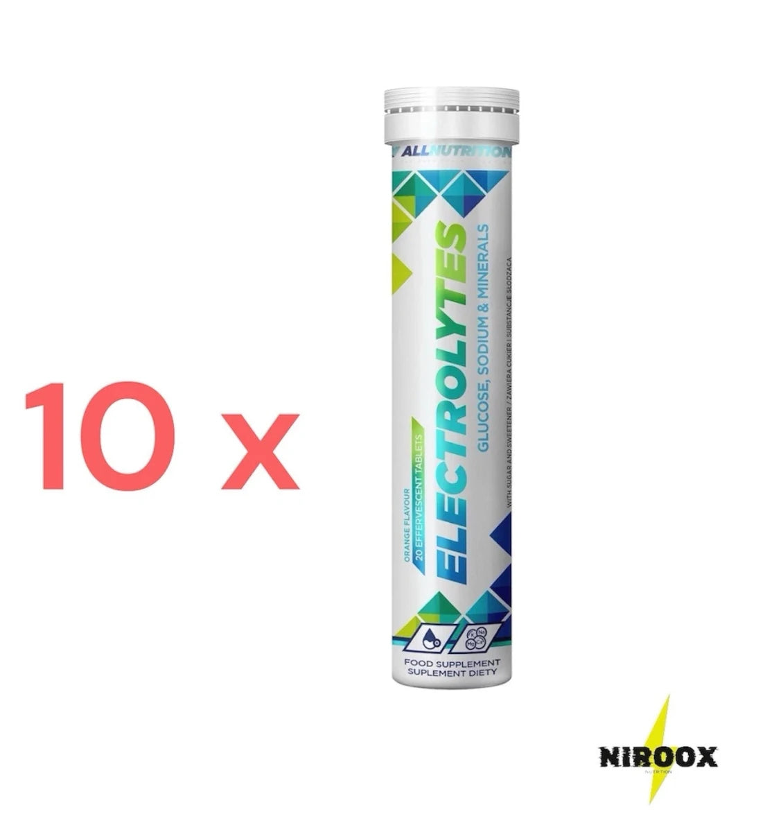 Allnutrition Electrolytes 10-er Set | 200 Brausetablette<wbr/>n Elektrolyte PEACH - NirooX NutritionNirooX Nutrition