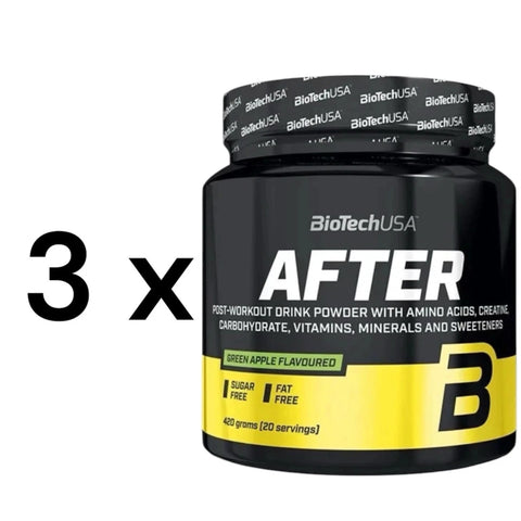 Biotech USA After 420g Aminosäuren, Kreatin, Green Apple/ 3 x 420 gramm - NirooX NutritionNirooX Nutrition
