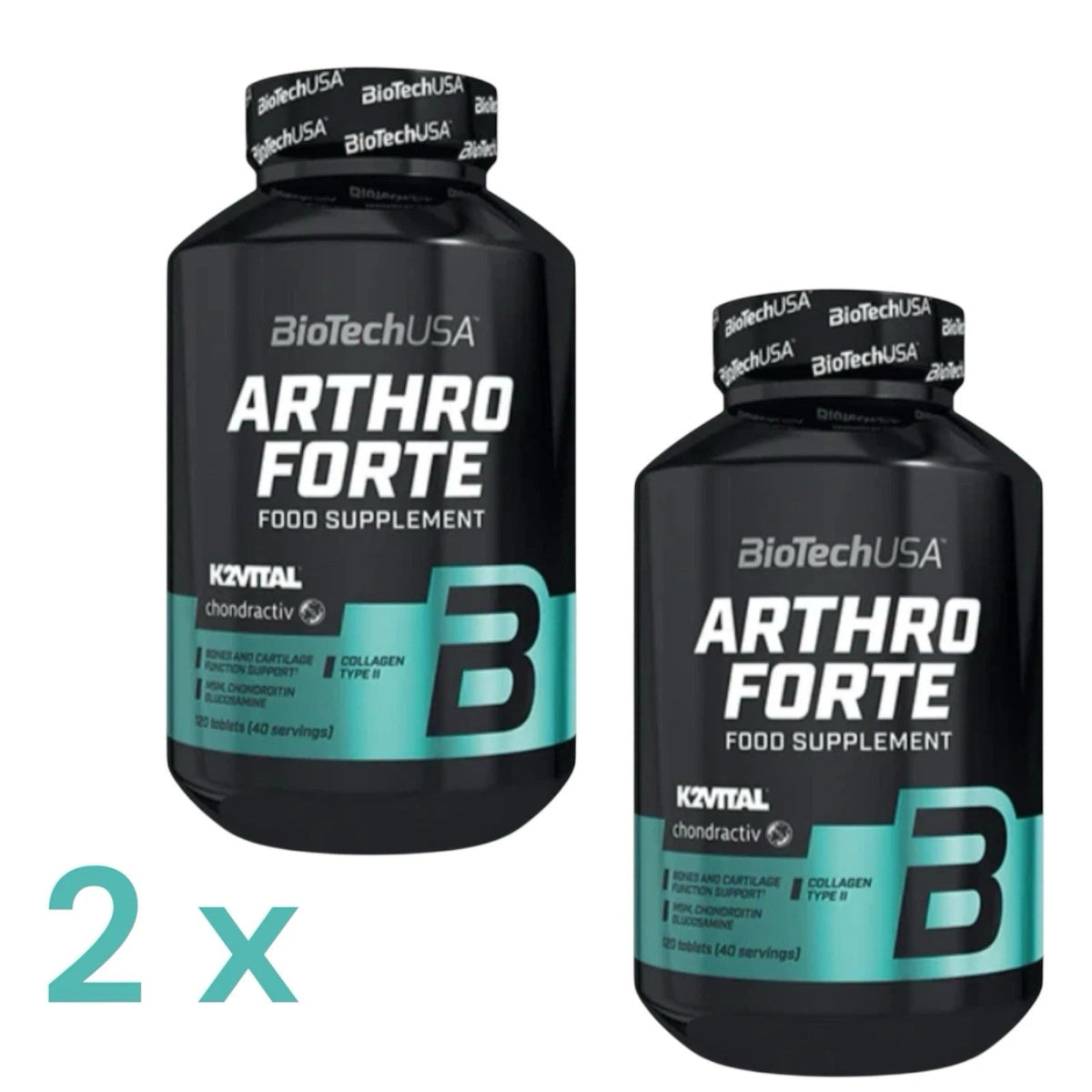 Biotech USA Arthro Forte – 2x 120 Tabletten | Glucosamin mit Kollagen - NirooX NutritionNirooX Nutrition