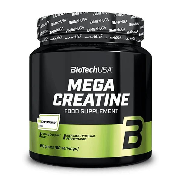 BioTech USA Mega Creatine Creapure® 306g – 3000mg reines Kreatin - Monohydrat | Pharmazeutische Qualität, Kölner Liste - NirooX NutritionNirooX Nutrition