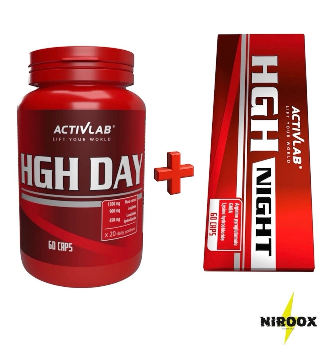 Activlab HGH Night DAY Bundle 120 Kapseln 24h Booster Testosteron HGH Muskelaufbau NirooX