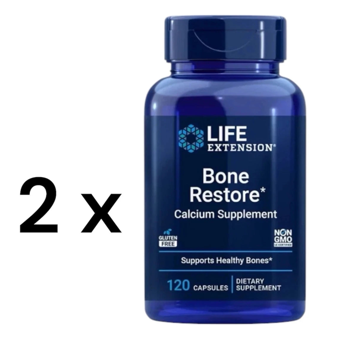LIFE EXTENSION BONE RESTORE Vitamin K2 Kalzium 120 Kapseln/ 2 x 120 Kapseln/240k - NirooX NutritionNirooX Nutrition