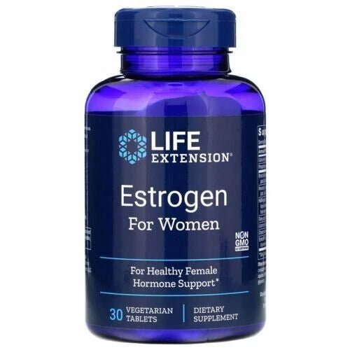 Life Extension Estrogen For Women – 30 Vegetarische Tabletten | Wechseljahre - Unterstützung - NirooX NutritionNirooX Nutrition