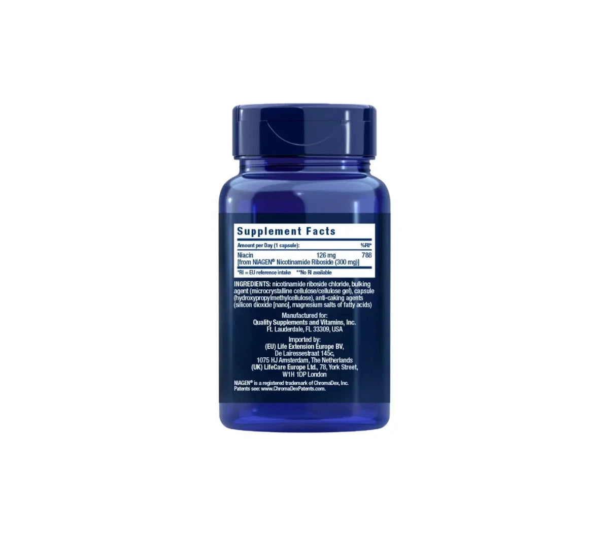 Life Extension Europe NAD+ Cell Formula 300 mg Nicotinamid Ribosid 30 Kapseln - NirooX NutritionNirooX Nutrition