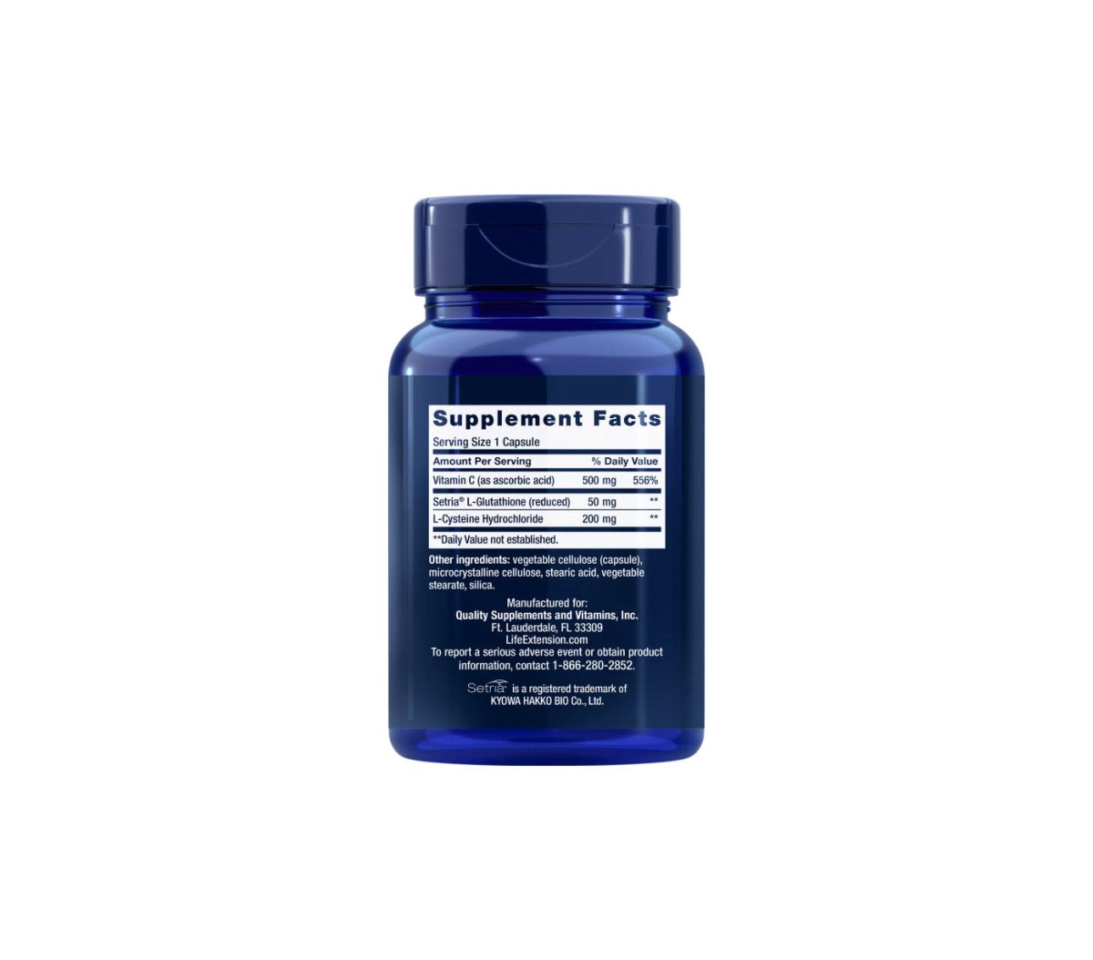 Life Extension Glutathione Cysteine & C 100 Kapseln | Antioxidans - NirooX NutritionNirooX Nutrition