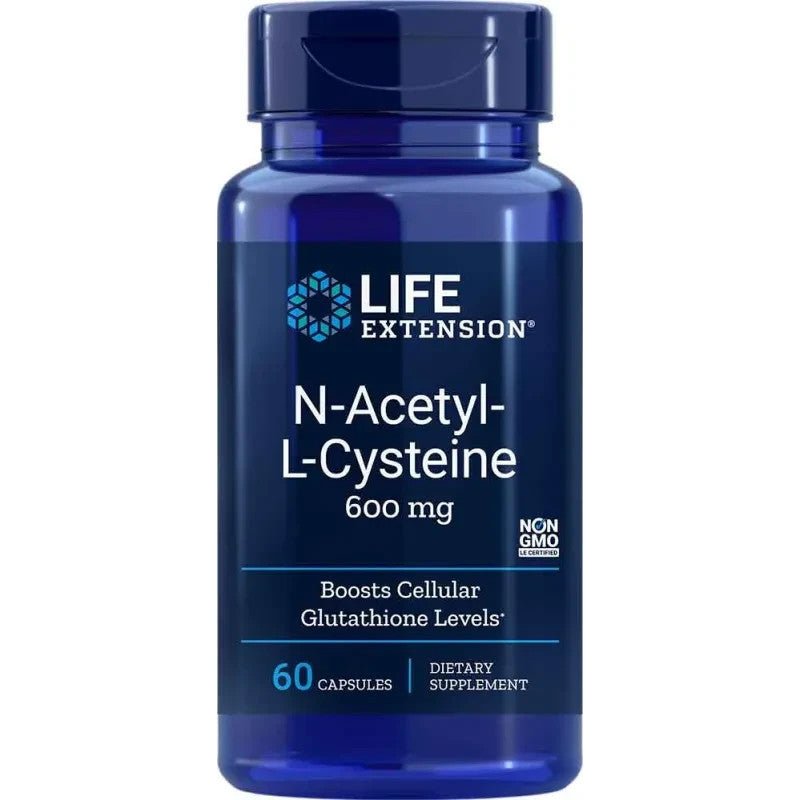 Life Extension NAC N-Acetyl-L-Cystein 600mg 60 Kapseln Antioxidans Leber NirooX