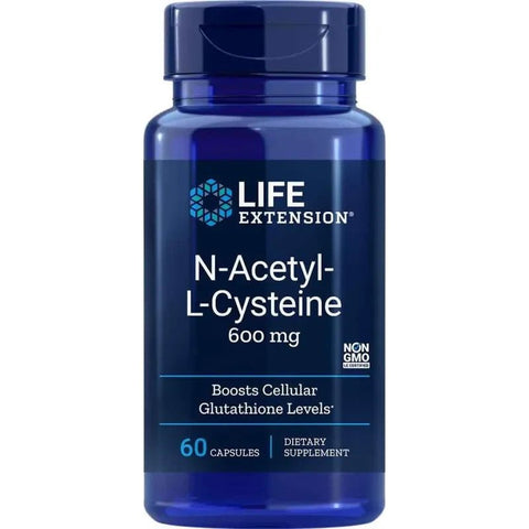 Life Extension NAC N-Acetyl-L-Cystein 600mg 60 Kapseln Antioxidans Leber NirooX
