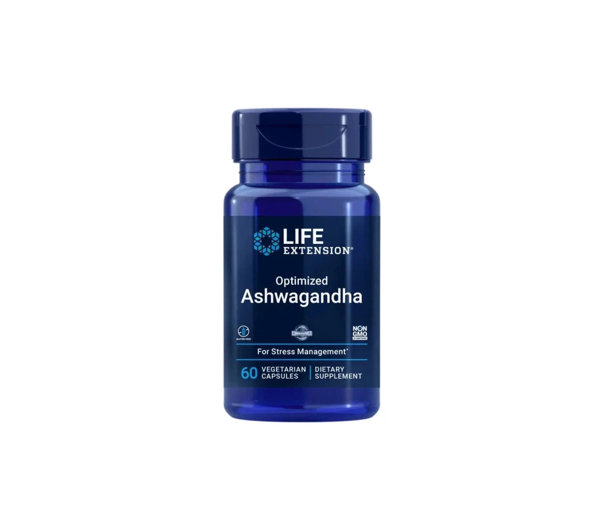 LIFE EXTENSION Optimized Ashwagandha 60 Vegetarian Capsules - NirooX NutritionNirooX Nutrition