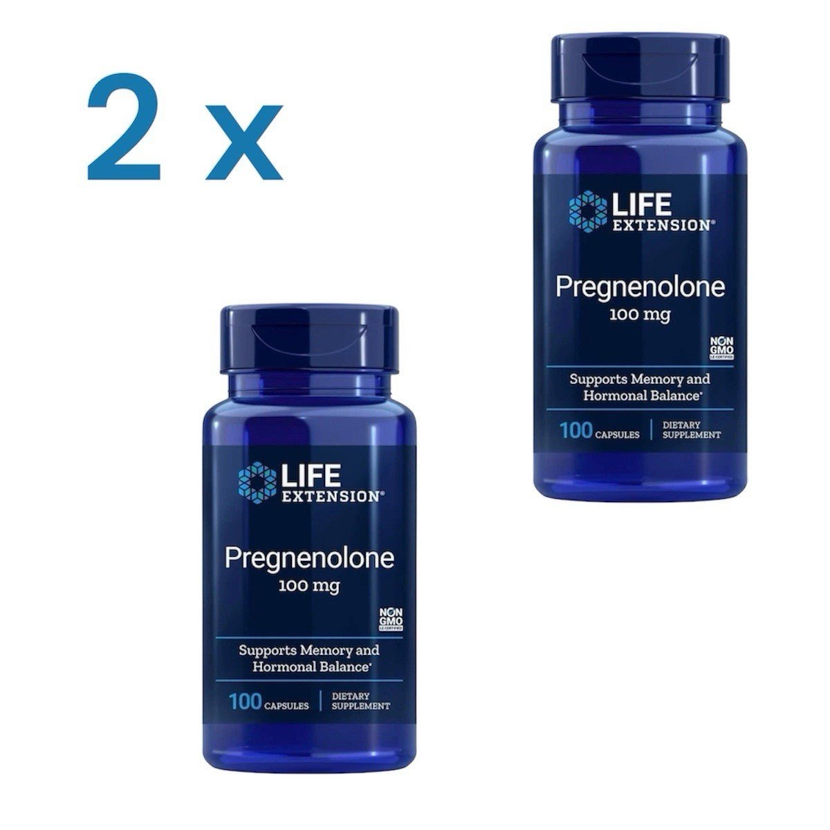 Life Extension Pregnenolone 100mg 2x100 Kapseln | 200 Kapseln - NirooX NutritionNirooX Nutrition