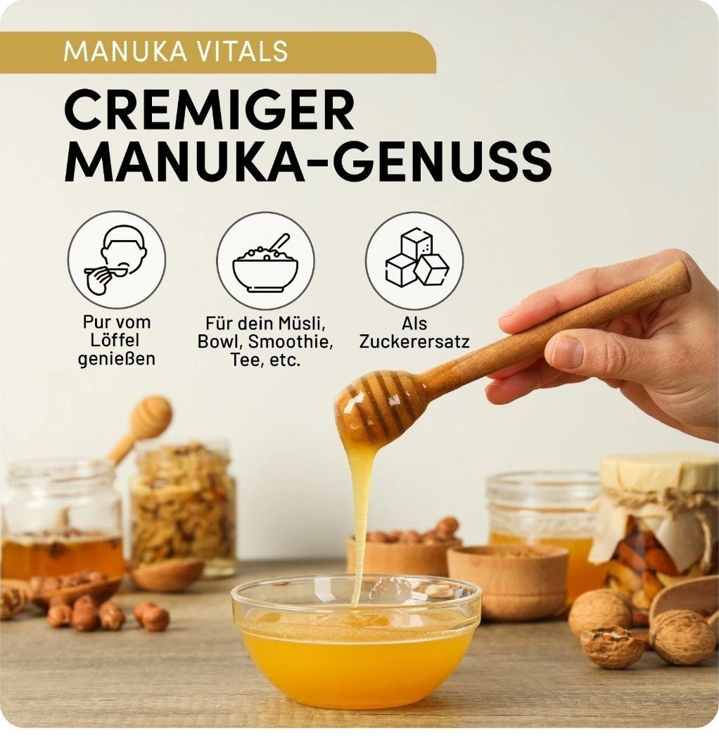 Manuka Vital Honig MGO 450+ 550+ 500g Neuseeland Premium antibakteriell NirooX