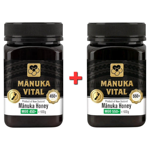 Manuka Vital Honig MGO 450+ 550+ 500g Neuseeland Premium antibakteriell NirooX
