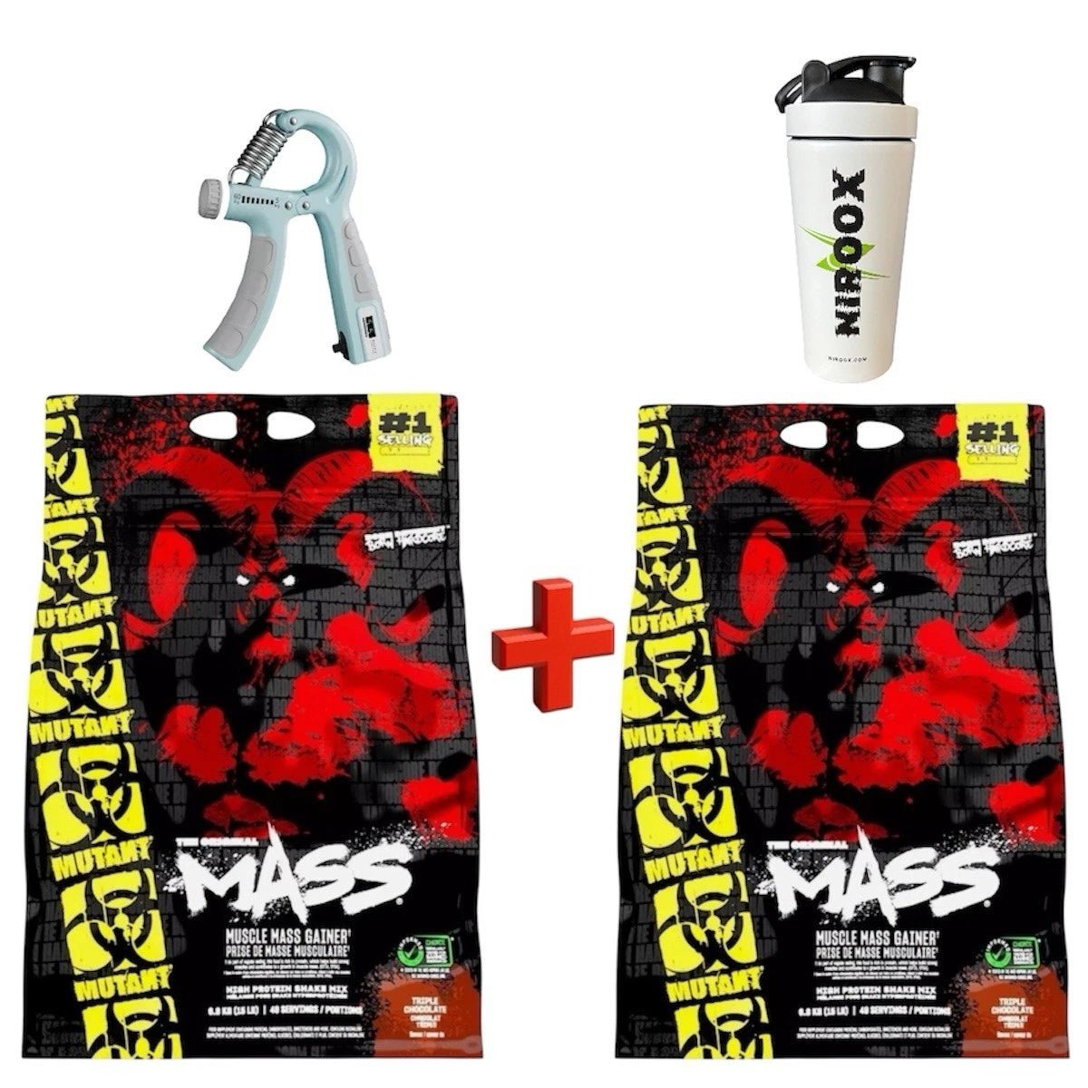 Mutant Mass 2 x 6800g Beutel Weight Gainer Kohlenhydrate Eiweiß / 13,6kg + bonus - NirooX NutritionMutant