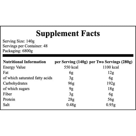 Mutant Mass 6800g Beutel Weight Gainer Kohlenhydrate Eiweiß - NirooX NutritionMutant