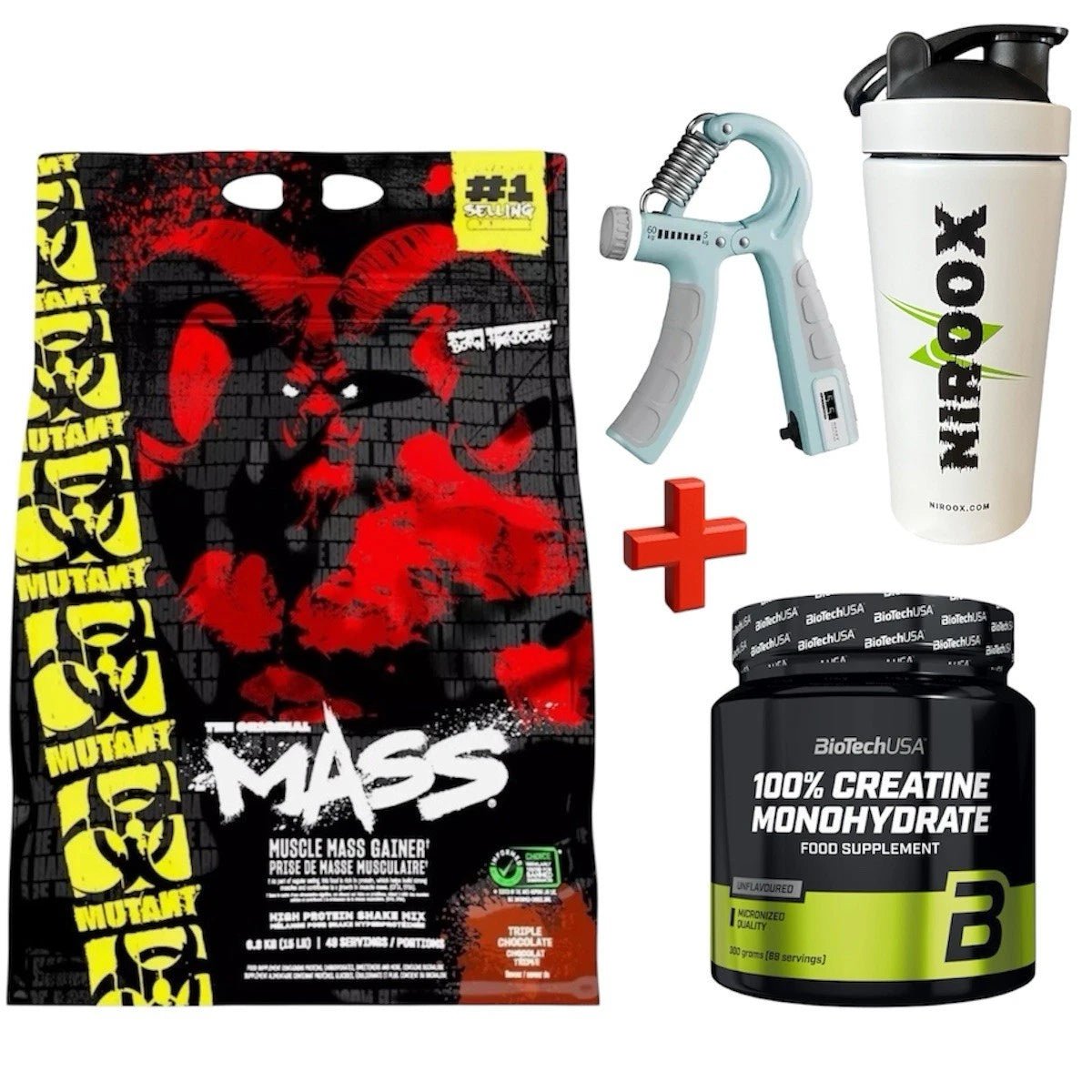 Mutant Mass 6800g Beutel Weight Gainer Kohlenhydrate Eiweiß + Creatine 300gr - NirooX NutritionMutant