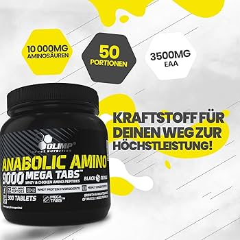 Olimp Anabolic Amino 9000 Mega Tabs – 300 Tabletten | Aminosäuren - Komplex - NirooX NutritionNirooX Nutrition