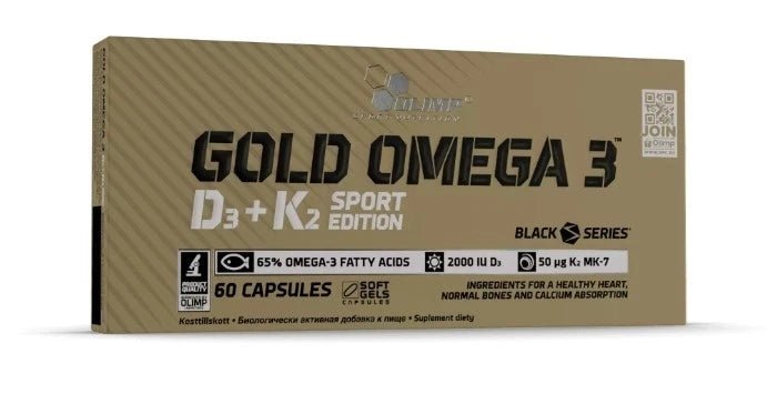 Olimp Gold Omega 3 D3+K2 Sport Edition Kapseln - 3 x 60 Kapseln / 180 Kapseln - NirooX NutritionNirooX Nutrition