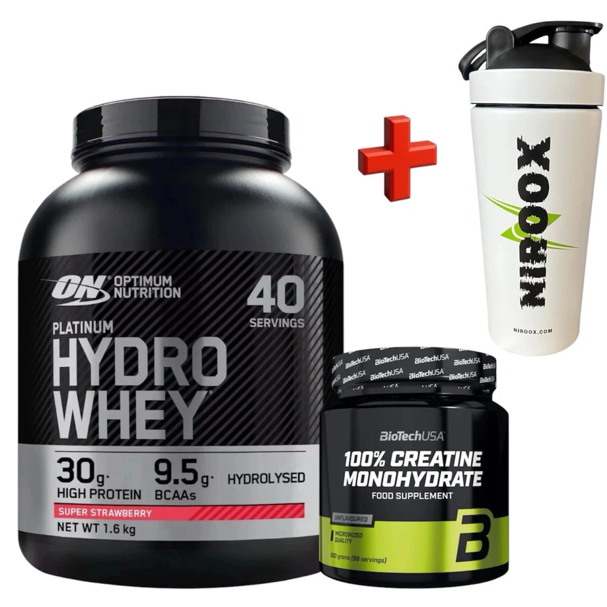 Optimum Nutrition Platinum Hydro Whey, 1600 g Dose + Creatine 300 gramm+ Bonus - NirooX NutritionNirooX Nutrition
