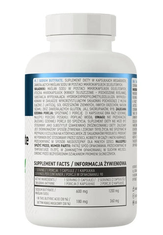OstroVit Sodium Butyrate 90 caps/ 2 x 90 caps - NirooX NutritionNirooX Nutrition