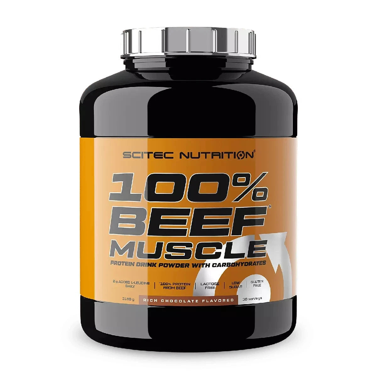 Scitec 100% Beef Muscle 3180g Schokolade laktosefrei Mass Gainer Muskelaufbau NirooX