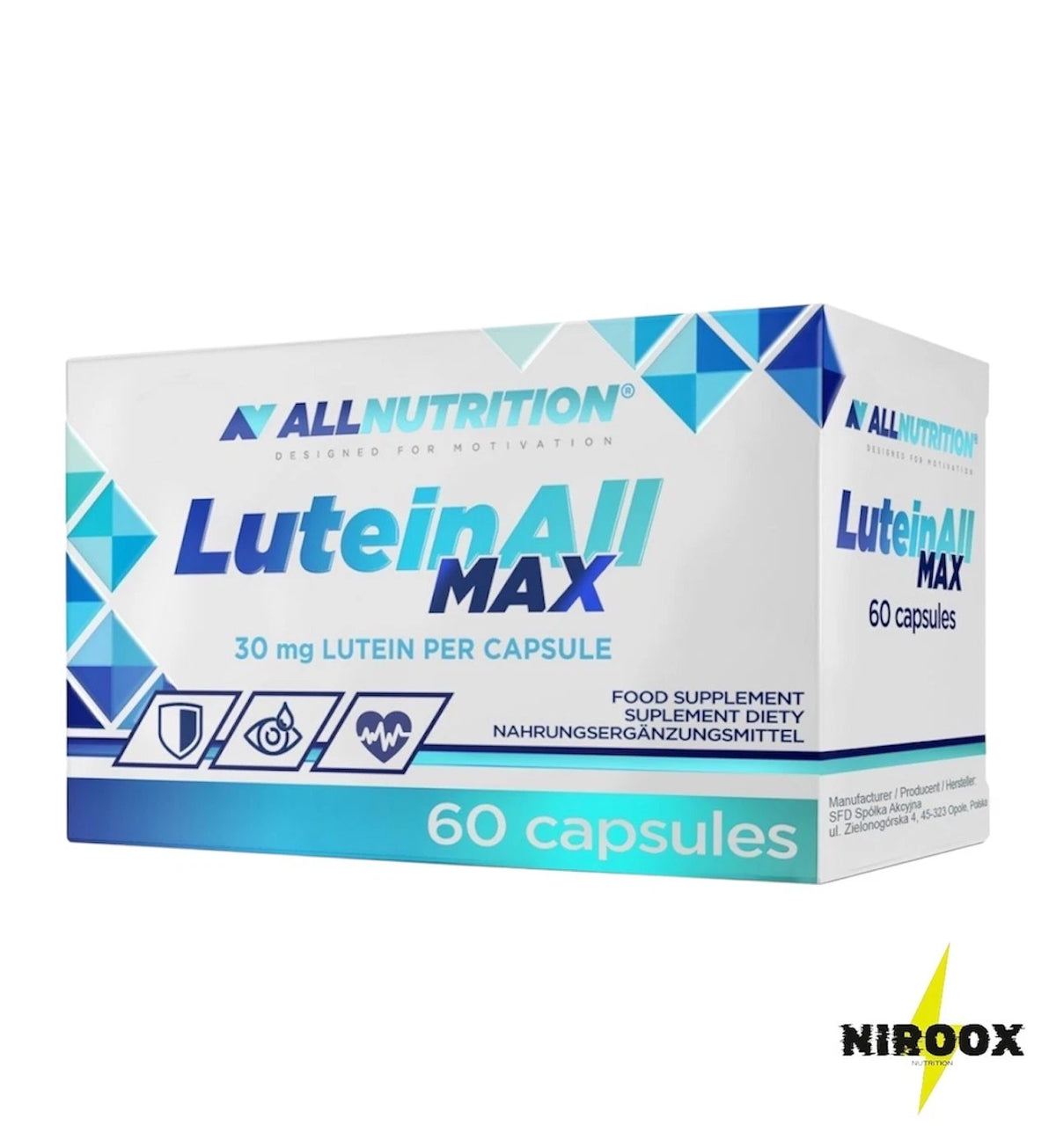 Allnutrition LuteinAll Max 60 Kapseln Lutein Zeaxanthin Augengesundheit Sehkraft NirooX