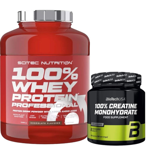 Scitec 100% Whey Protein 2,35kg + Biotech Creatin 300 g - NirooX NutritionNirooX