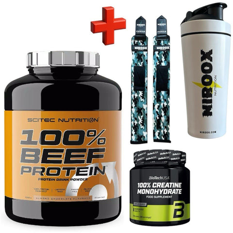 Scitec 100% Beef Protein 1800g BioTech Creatin 300g Großpackung laktosefrei NirooX