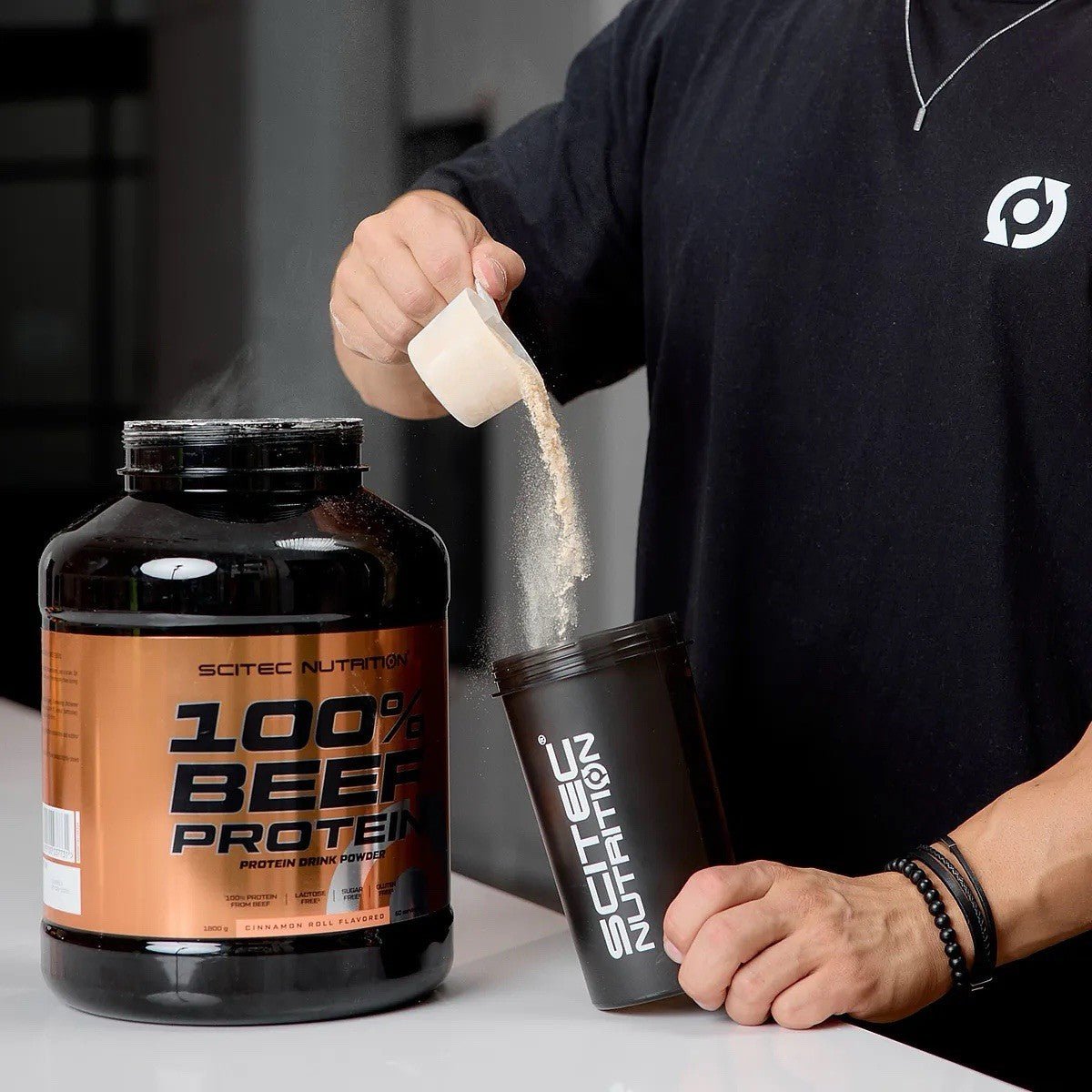 Scitec 100% Beef Protein 900g BioTech Creatin 300g Bundle laktosefrei Muskelaufbau NirooX