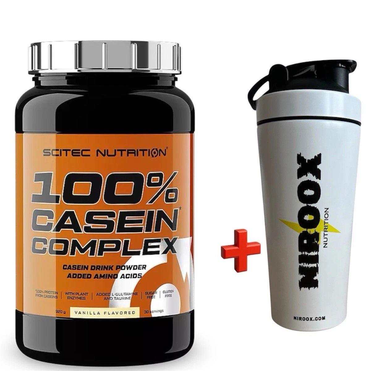 Scitec Nutrition 100% Casein Complex 920g – Mizellares Casein, 22g Protein, Glutenfrei & Zuckerfrei | Nacht - Protein - NirooX NutritionNirooX Nutrition