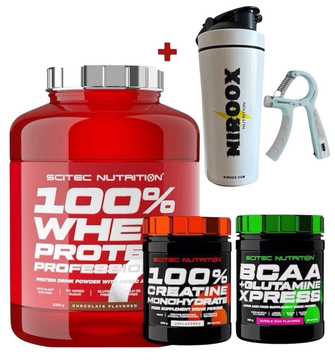 Scitec Whey Protein 2350g BCAA Xpress 300g Creatin 300g Bundle Muskelaufbau NirooX