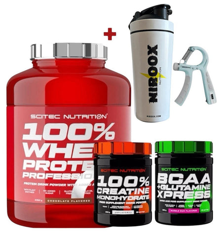 Scitec Whey Protein 2350g BCAA Xpress 300g Creatin 300g Bundle Muskelaufbau NirooX