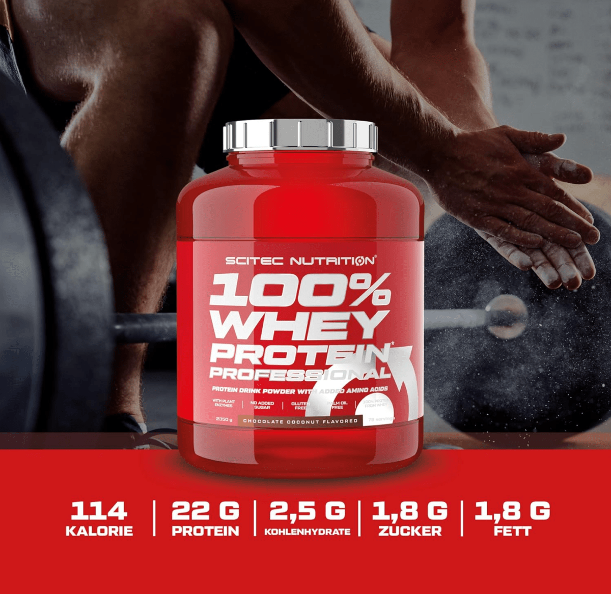 Scitec Nutrition Whey Protein Professional 2,35kg Creatine 300g Bundle Leucin Glutamin Enzyme Bonus