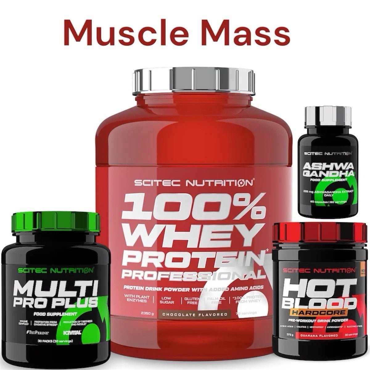 Scitec Nutrition 100% Whey Protein – 2,35kg + Pre Workout 375g + Multi Pro Plus 30 - NirooX NutritionNirooX Nutrition