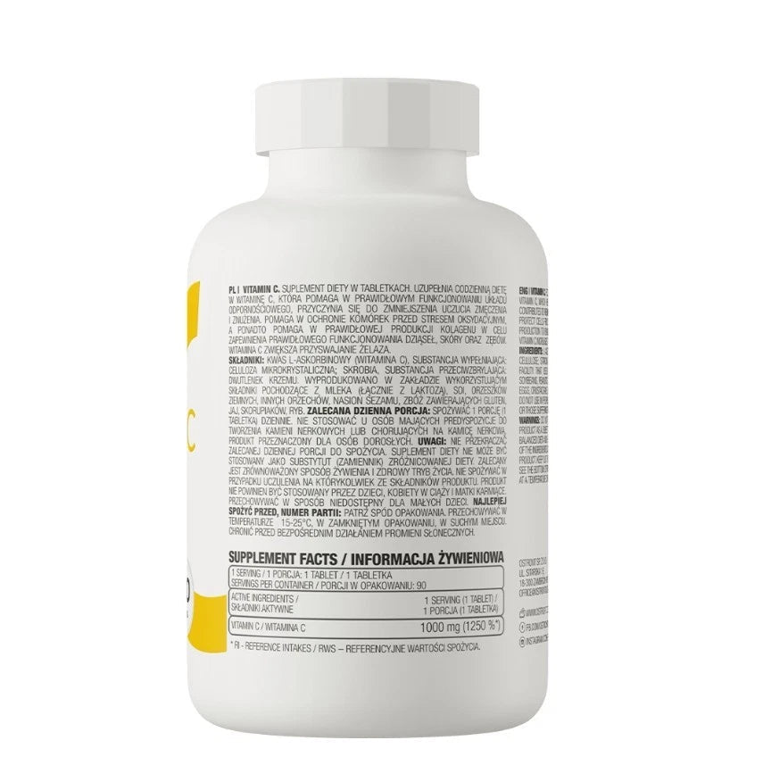 Vitamin C 1000 mg Ascorbinsäure Hochdosiert 90 Tabletten - NirooX NutritionNirooX Nutrition