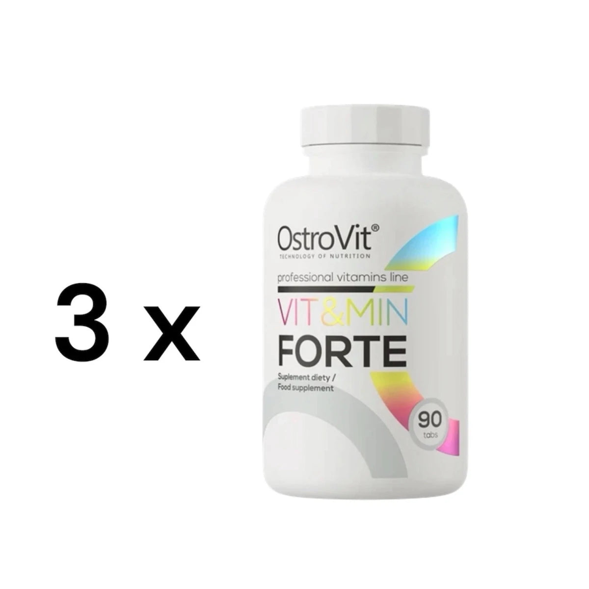 VIT&amp;MIN Forte 3 x 90 Tabletten / Multivitamin &amp; Mineralien C,D, Zink, Potassium - NirooX NutritionNirooX Nutrition