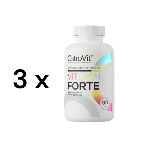 VIT&amp;MIN Forte 3 x 90 Tabletten / Multivitamin &amp; Mineralien C,D, Zink, Potassium - NirooX NutritionNirooX Nutrition