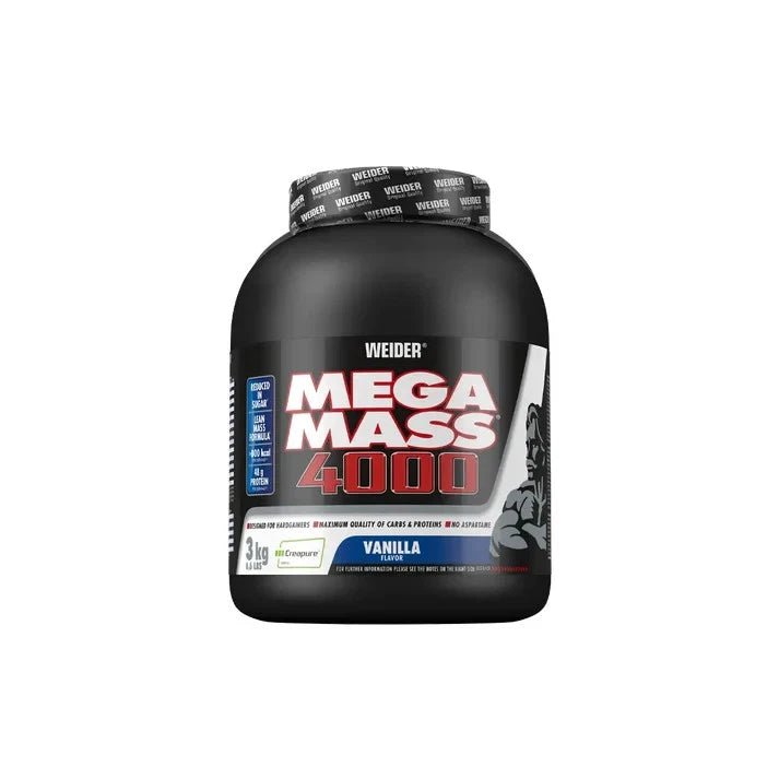Weider Mega Mass 4000 / 2 x 3000g Dose Gainer Kohlenhydrate Eiweiß 6 Kg + Bonus - NirooX NutritionNirooX Nutrition