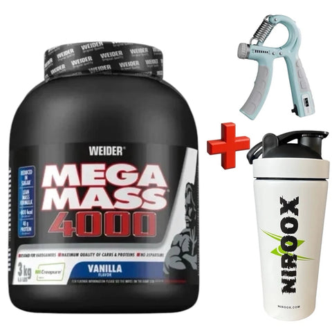 Weider Mega Mass 4000 3000g Dose Gainer Kohlenhydrate Eiweiß + Bonus - NirooX NutritionNirooX Nutrition